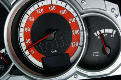 Porsche Cayenne 2002-2010 светодиодные шкалы (циферблаты) на панель приборов - дизайн 2