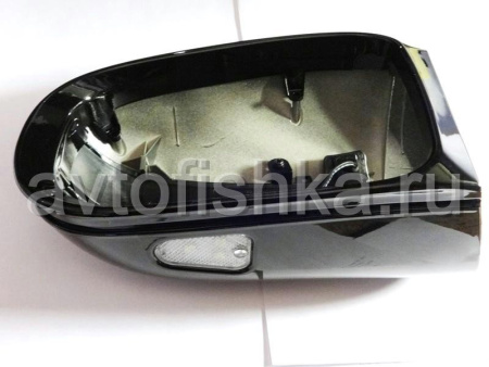 Mercedes W220, W215 корпуса боковых зеркал черные, со светодиодными поворотниками и подсветкой Welcome, дизайн SL-class, комплект 2 шт.