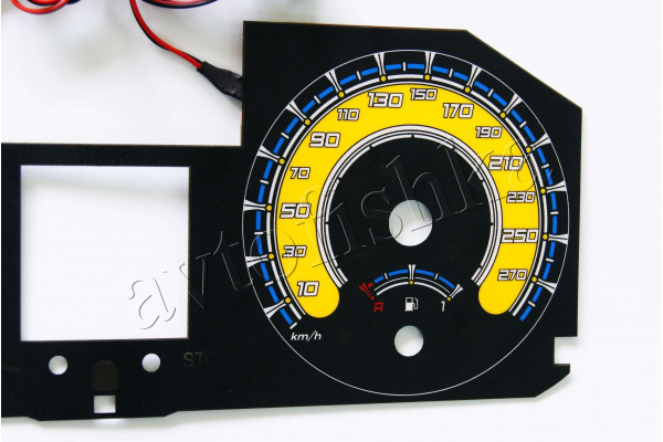 Renault Megane 2 светодиодные шкалы (циферблаты) на панель приборов - дизайн 2