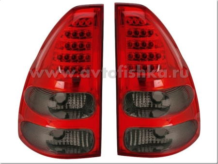 Toyota Land Cruiser Prado 120 (02-) фонари задние светодиодные красно-тонированные, комплект 2 шт.