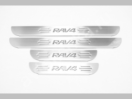 Toyota Rav 4 (2006-) накладки на пороги из нержавеющей стали, 4 шт.