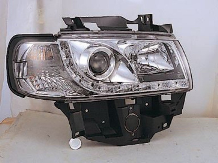 Volkswagen Transporter (97-03) фары передние линзовые с указателем поворотов, хромированные