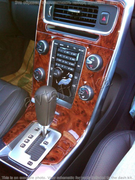 Декоративные накладки салона Volvo S60 2011-н.в. Полный набор.