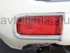 Toyota Land Cruiser Prado 150 (2010-) хромированные накладки на противотуманные фонари заднего бампера, комплект 2 шт.