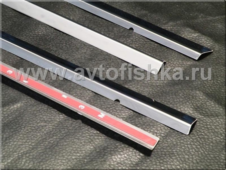 Nissan Qashqai (2006-) молдинги хромированные на двери по нижней линии окон, комплект 4 шт.