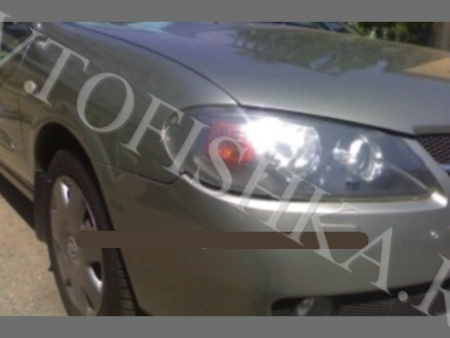 Защита передних фар прозрачная Nissan Almera 2000-2006