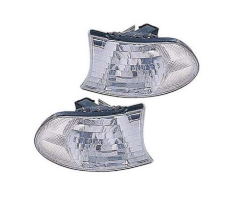 BMW 7 E38 (99-01) поворотники угловые прозрачные хромированные, комплект 2 шт.