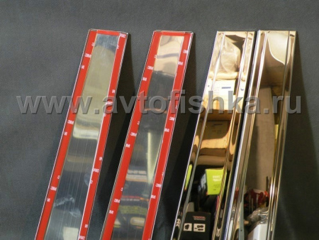 Toyota Land Cruiser 200, Lexus LX 570 (08-) накладки на стойки дверей из нержавеющей стали, 8 предмета