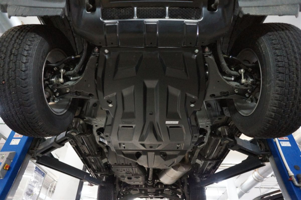 Mitsubishi Pajero (07–) Защита картера + АКПП + РК, 2 части, композит 8 мм (V-3,0,3,2TD)