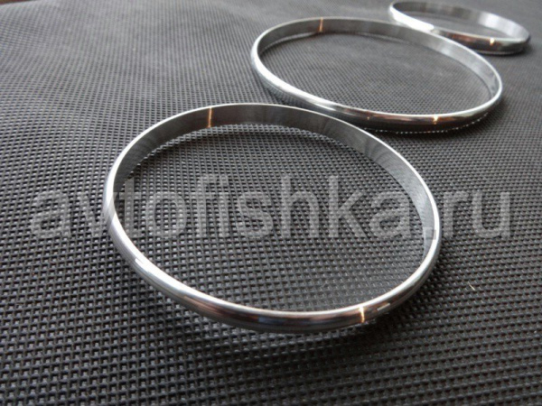 Mercedes ML W163 (98-05) декоративные кольца шкал комбинации приборов, полированный алюминий.