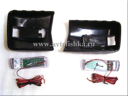 Mercedes W124 (84-95), W201 190 копуса боковых зеркал под покраску, со светодиодным поворотником, комплект 2 шт.