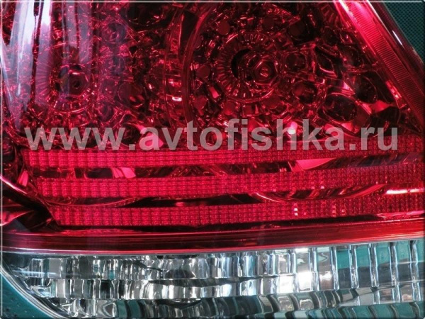 Toyota Camry 30 (02-04) фонари задние светодиодные красно-хромированные, комплект 2 шт.