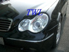 Mercedes C-class W203 (00-03) фары передние линзовые хромированные, дизайн AMG, комплект 2 шт.