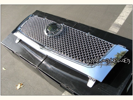 Cadillac Escalade (02-06) решетка радиатора хромированная, дизайн сетка.