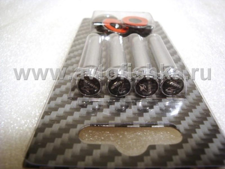 BMW все модели, декоративные наконечники кнопок блокировки дверей, хромированные с логотипом HAMANN, комплект 4 шт.