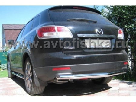 Mazda CX-9 защита заднего бампера, труба 70 мм