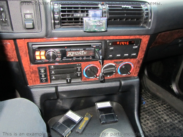 Декоративные накладки салона BMW 5 1989-1993 ручной, 25 элементов.