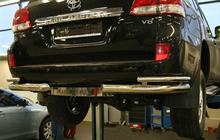 Toyota Land Cruiser 200, Lexus LX570 (08-) Фаркоп с вставкой из нержавеющей стали и надписью