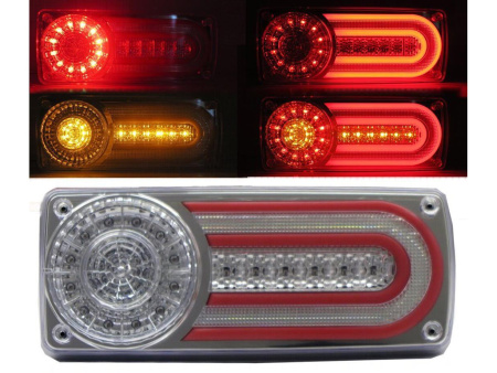 Mercedes G-class W463 (1997-2016) фонари задние светодиодные прозрачные, комплект 2 шт.