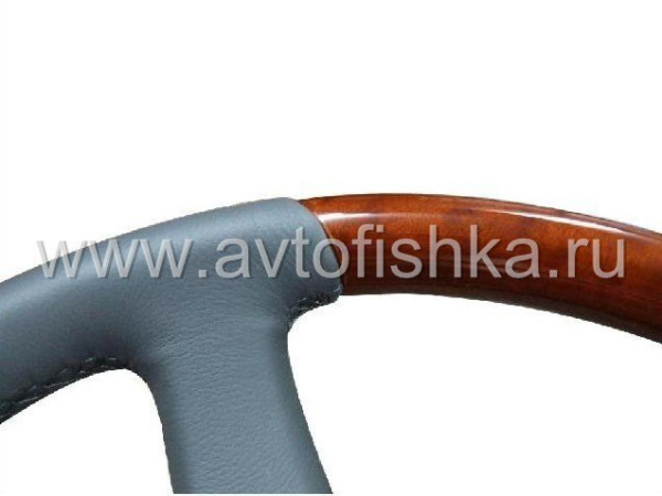 Mercedes W221, W216 (05-08) руль классический, черная кожа - светлое дерево орех