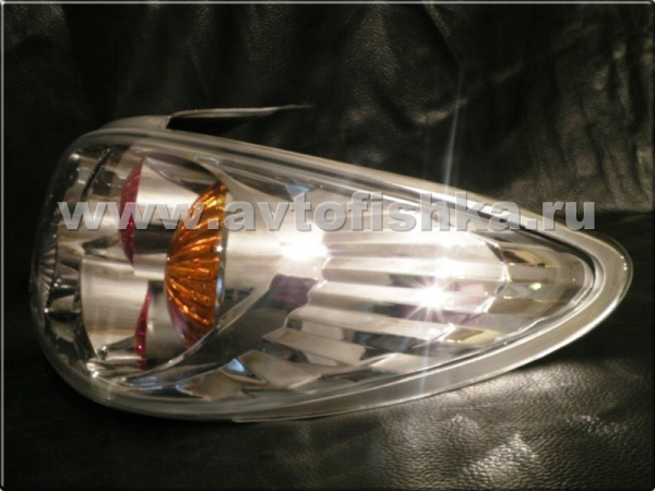 Peugeot 206 (98-03) хэтчбек фонари задние хромированные, дизайн Altezza, комплект 2 шт.