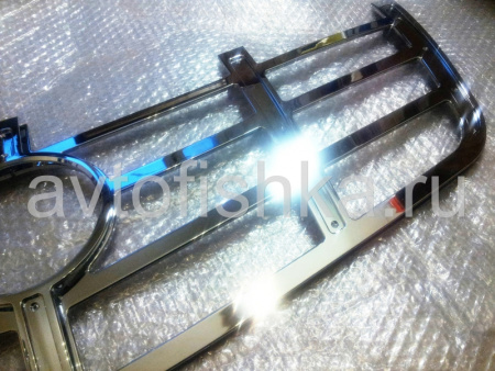 Cadillac Escalade, Escalade EXT, ESV (07-12) хромированная металлическая накладка на переднюю решетку радиатора