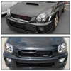 Subaru Impreza GD, GG (00-02) фары передние черные, со светящимися ободками, линзовые