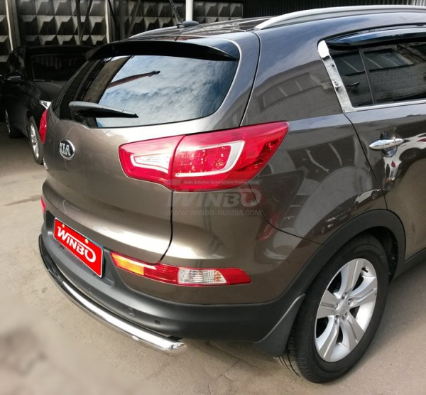 Kia Sportage (10-) защита заднего бампера из нержавеющей стали