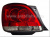 Lexus GS300, GS430 (97-04)задние светодиодные фонари красно-хромированные, комплект лев.+прав.