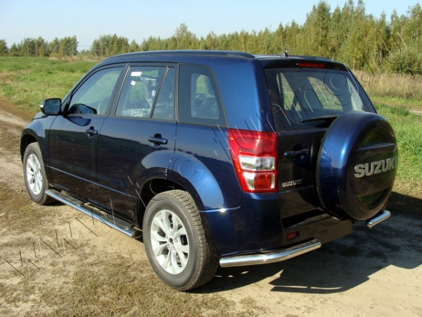 Suzuki Grand Vitara (12–) Пороги овальные с проступью 120х60 мм