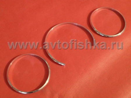 Mercedes W201 (82-93) 190 декоративные накладки комбинации приборов, кольца хромированные.