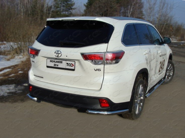 Toyota Highlander (14–) Защита задняя (уголки) 60,3 мм