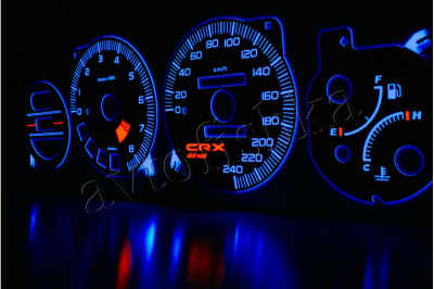 Honda CRX Del Sol светодиодные шкалы (циферблаты) на панель приборов - дизайн 1