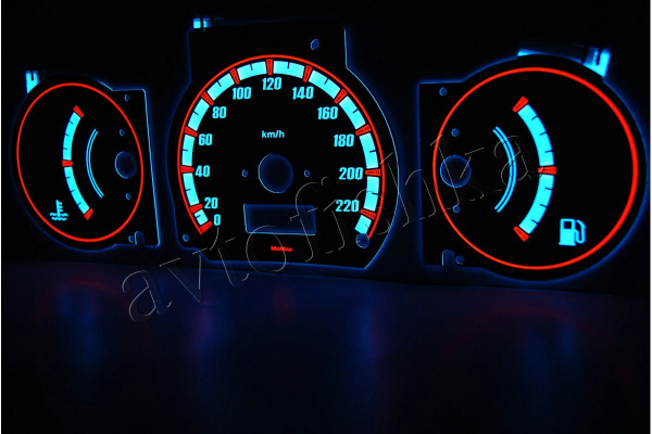 Mitsubishi Colt (96 - 03) CJ0 светодиодные шкалы (циферблаты) без оборотов в минуту - дизайн 1