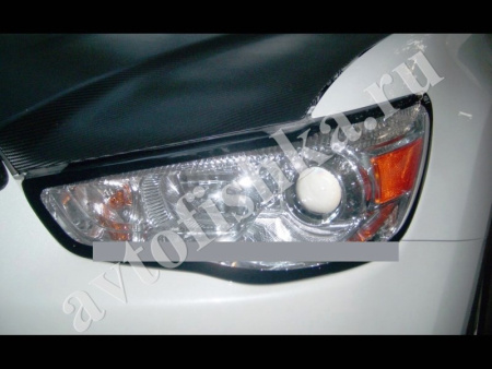Защита передних фар прозрачная Mitsubishi ASX 2010-2012