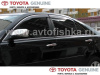 Toyota Camry V40 (2006-2011) дефлекторы окон с хромированной окантовкой, светлые, оригинал, ветровики, комплект 4 шт.