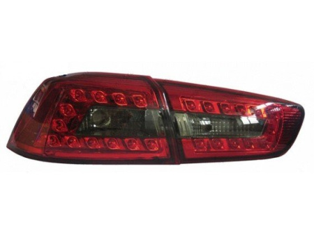 Mitsubishi Lancer 10 (2007-) фонари задние светодиодные красно-тонированные, комплект 2 шт.