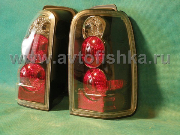 Toyota 4 Runner (96-03) фонари задние черные, комплект 2 шт.