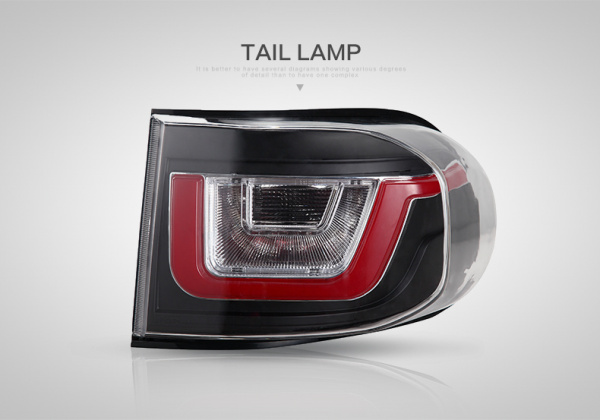 Toyota FJ Cruiser (07-15) фонари задние светодиодные, внутри черные. Новый дизайн