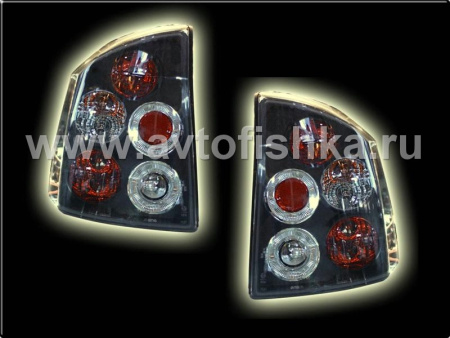 Opel Vectra C (02-08) 4 дв. седан фонари задние черные, дизайн Lexus, комплект 2 шт.