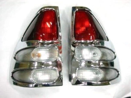 Toyota Land Cruiser Prado 120 (02-09) хромированные накладки на задние фонари, комплект 2 шт.