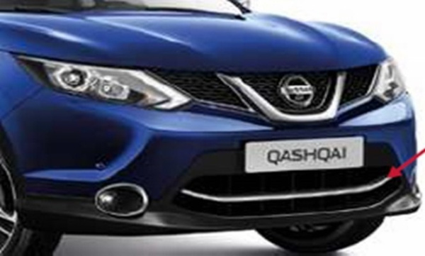 Nissan Qashqai (14–) Накладка на решетку бампера, ABS хром.