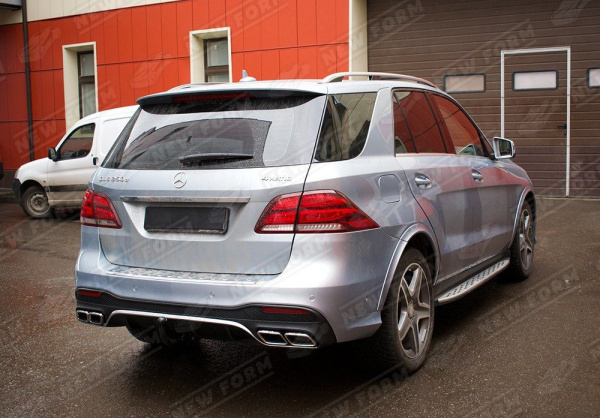 Mercedes-Benz GLE-Klasse W166 2015 - 2018 Диффузор заднего бампера с насадками на глушитель 6.3 AMG хром