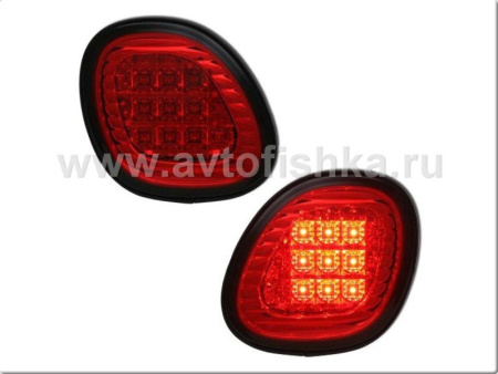 Lexus GS300, GS430 (97-04)задние светодиодные  фонари красно-хромированные, комплект лев.+прав.