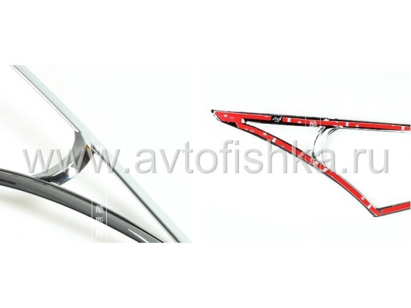 Chevrolet Cruze (08-) пластиковые хромированные декоративные накладки на передние фары, комплект 2 шт.