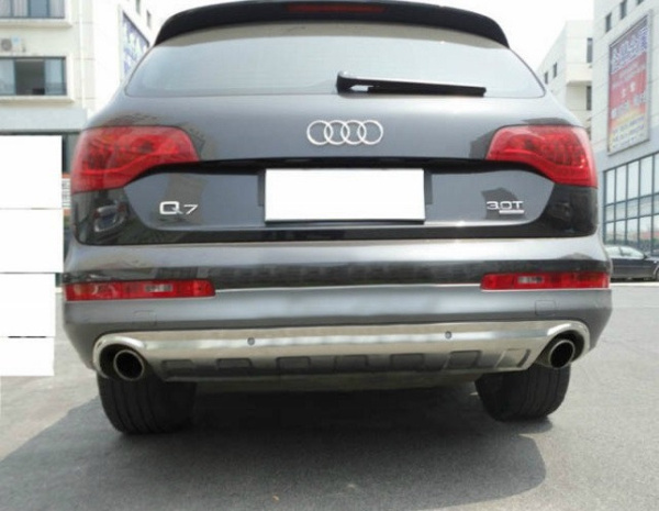 Audi Q7 (09–15) Комплект накладок переднего и заднего бамперов, нерж сталь.