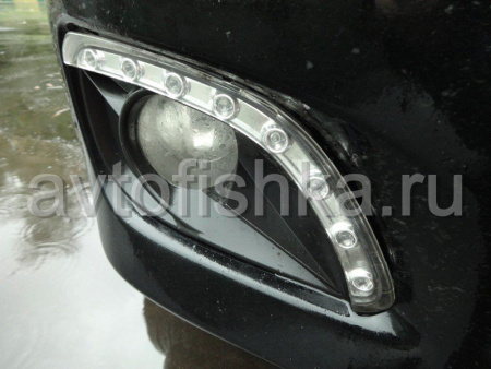 Toyota Camry V40 (09-11) фары передние противотуманные со светодиодной подсветкой DRL, полный установочный комплект
