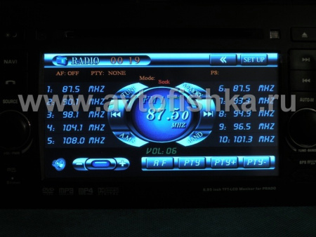 Toyota Prado 120 автомагнитола с GPS навигацией, штатное головное устройство с HD экраном 7 дюймов, PMS TBD-8086GB