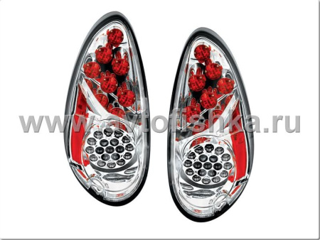 Chrysler PT Cruiser (01-05) фонари задние светодиодные хромированные, комплект 2 шт.