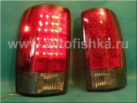 Chevrolet Tahoe, Suburban, GMC Yukon, Denali (99-06) фонари задние светодиодные красно-тонированные, комплект 2 шт.